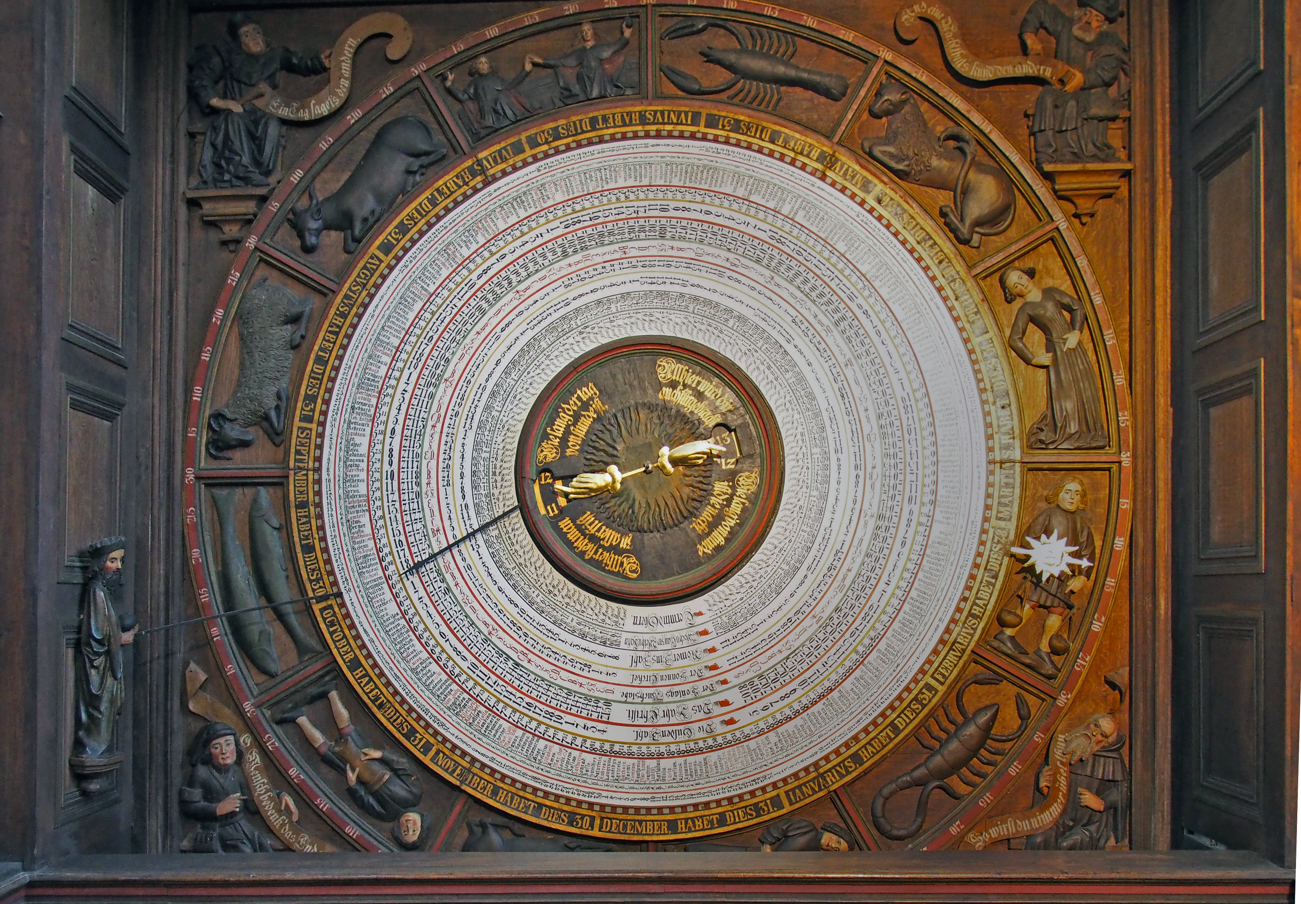 Astronomische Uhr mit Kalendarium, St. Marien in Rostock